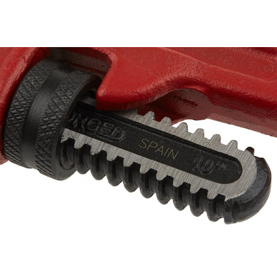 Ega-Master Pipe Wrench, 254.0 mm Overall, 25.4mm Jaw Capacity, Metal Handle