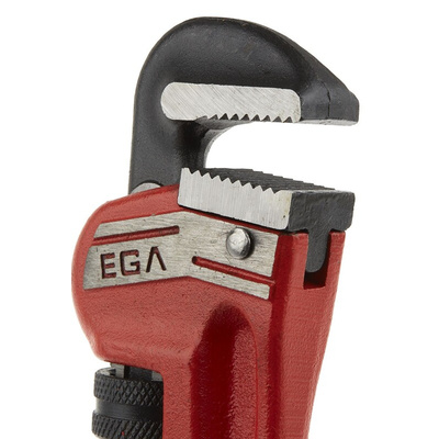 Ega-Master Pipe Wrench, 304.8 mm Overall, 50.8mm Jaw Capacity, Metal Handle