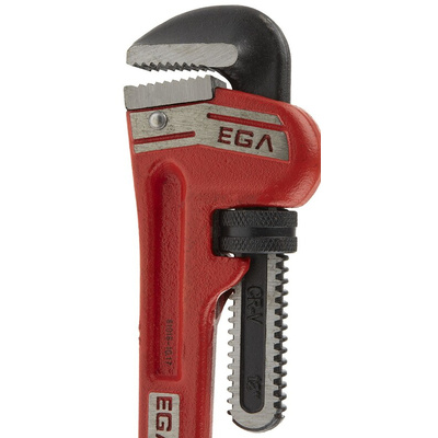 Ega-Master Pipe Wrench, 304.8 mm Overall, 50.8mm Jaw Capacity, Metal Handle