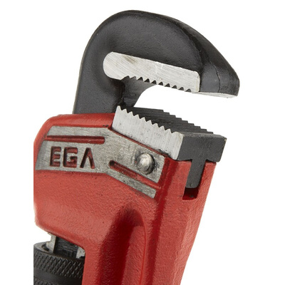 Ega-Master Pipe Wrench, 355.6 mm Overall, 50.8mm Jaw Capacity, Metal Handle
