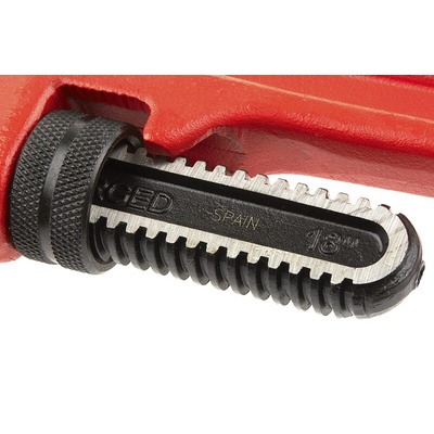 Ega-Master Pipe Wrench, 457.2 mm Overall, 50.08mm Jaw Capacity, Metal Handle
