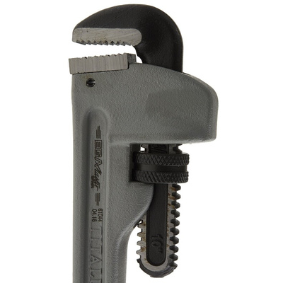 Ega-Master Pipe Wrench, 254.0 mm Overall, 25.4mm Jaw Capacity, Metal Handle