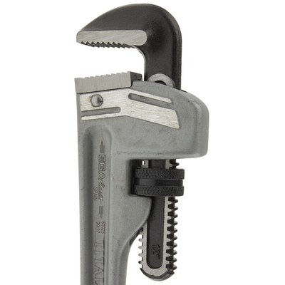 Ega-Master Pipe Wrench, 304.8 mm Overall, 50.8mm Jaw Capacity, Metal Handle