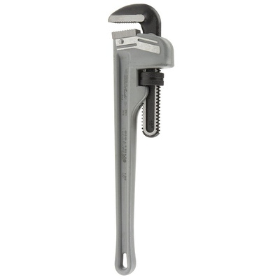 Ega-Master Pipe Wrench, 457.2 mm Overall, 50.08mm Jaw Capacity, Metal Handle
