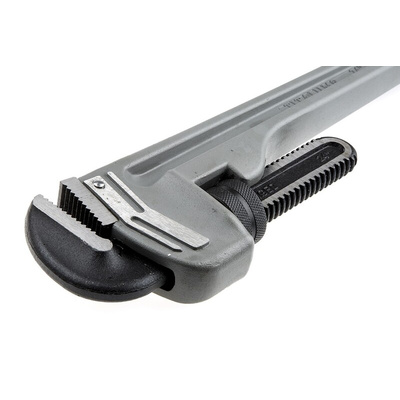 Ega-Master Pipe Wrench, 609.6 mm Overall, 76.2mm Jaw Capacity, Metal Handle