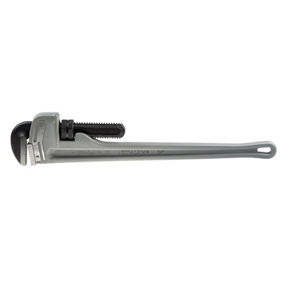 Ega-Master Pipe Wrench, 609.6 mm Overall, 76.2mm Jaw Capacity, Metal Handle