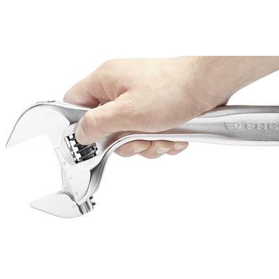 Facom Adjustable Spanner, 376 mm Overall, 50mm Jaw Capacity, Metal Handle