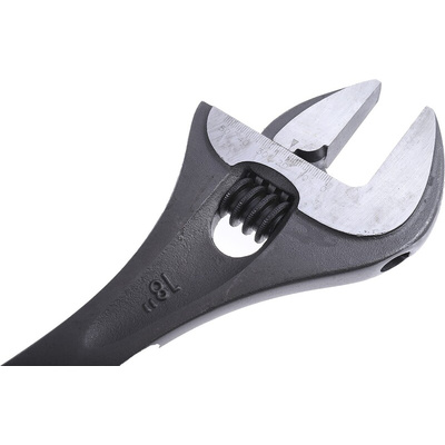 Facom Adjustable Spanner, 456 mm Overall, 53mm Jaw Capacity, Metal Handle