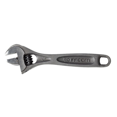 Facom Adjustable Spanner, 114 mm Overall, 13mm Jaw Capacity, Metal Handle