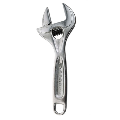 Facom Adjustable Spanner, 200 mm Overall, 40mm Jaw Capacity, Metal Handle
