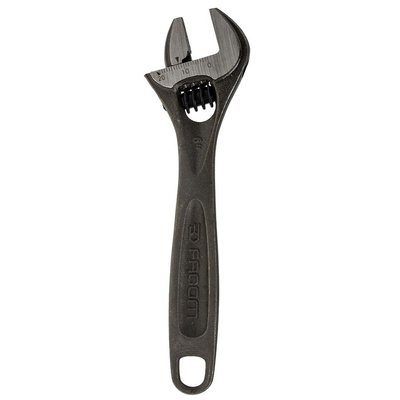 Facom Adjustable Spanner, 155 mm Overall, 20mm Jaw Capacity, Metal Handle