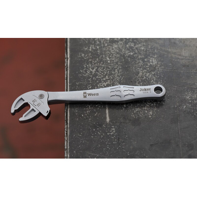 Wera Adjustable Spanner, 154 mm Overall, 13mm Jaw Capacity, Ergonomic Handle