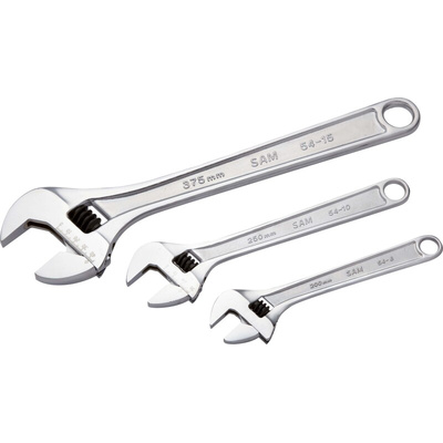 SAM Adjustable Spanner, 203.2 mm, 254 mm, 381 mm Overall