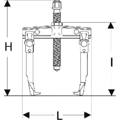Facom Hydraulic Bearing Puller, 100 → 530 mm Capacity, 30t Force
