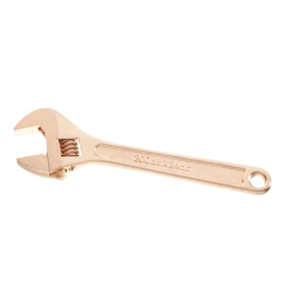 Facom Adjustable Spanner, 150 mm Overall, 18mm Jaw Capacity, Metal Handle, Non-Sparking
