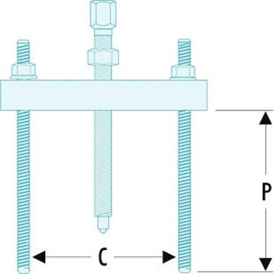 Facom Hydraulic Bearing Puller, 70 → 200 mm Capacity, 3t Force