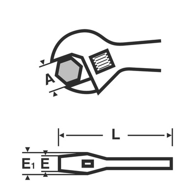 Virax Adjustable Spanner, 161 mm Overall, 24mm Jaw Capacity, Anti-Slip Handle