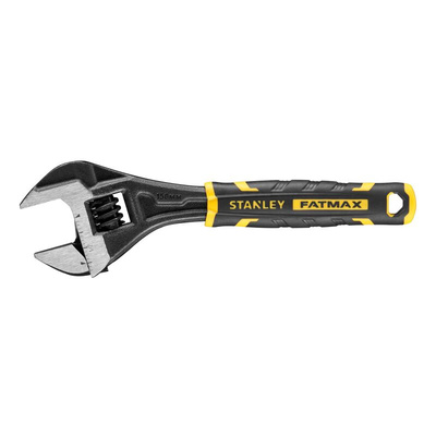 Stanley Adjustable Spanner, 150 mm Overall, 20mm Jaw Capacity, Bi-Material Handle
