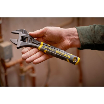 Stanley Adjustable Spanner, 150 mm Overall, 20mm Jaw Capacity, Bi-Material Handle