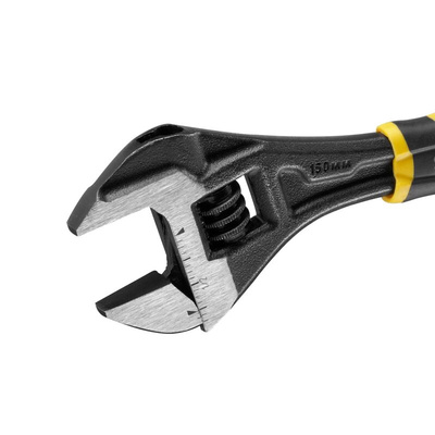 Stanley Adjustable Spanner, 150 mm Overall, 20mm Jaw Capacity, Bi-Material Handle