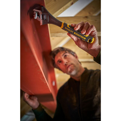 Stanley Adjustable Spanner, 150 mm Overall, 20mm Jaw Capacity, Bi-Material Handle