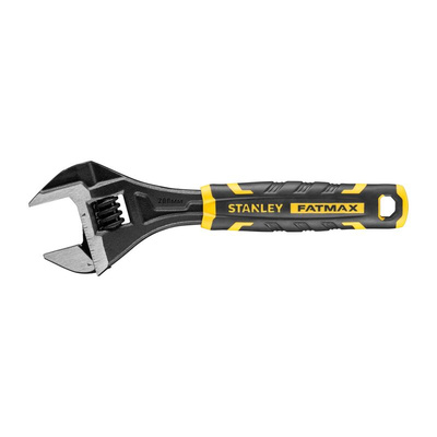 Stanley Adjustable Spanner, 200 mm Overall, 26mm Jaw Capacity, Bi-Material Handle