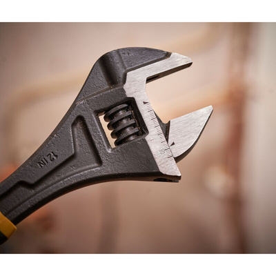 Stanley Adjustable Spanner, 300 mm Overall, 38mm Jaw Capacity, Bi-Material Handle