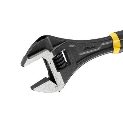 Stanley Adjustable Spanner, 300 mm Overall, 38mm Jaw Capacity, Bi-Material Handle