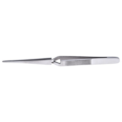 RS PRO 150 mm, Stainless Steel, Serrated, Tweezers