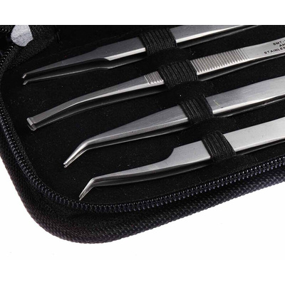RS PRO Stainless Steel, Tweezer Set