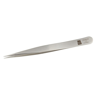 RS PRO 120 mm, Stainless Steel, Tweezers