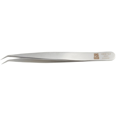 RS PRO 110 mm, Stainless Steel, Tweezers