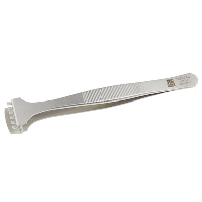 RS PRO 130 mm, Stainless Steel, Tweezers