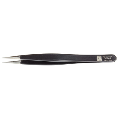 RS PRO 120 mm, Stainless Steel, Flat, ESD Tweezers