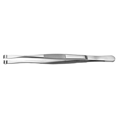 RS PRO 145 mm, Stainless Steel, Grooved; Cylindrical, Tweezers