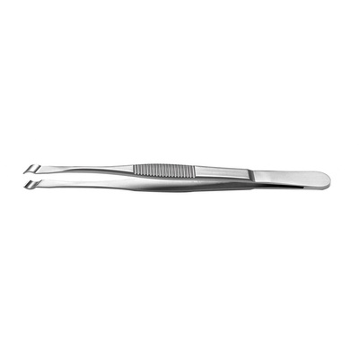 RS PRO 145 mm, Stainless Steel, Grooved; Cylindrical, Tweezers