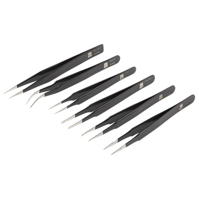 RS PRO Stainless Steel, ESD Tweezer Set