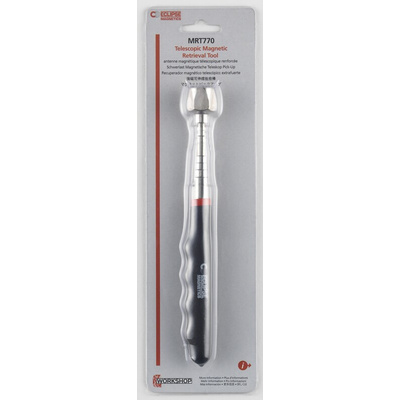 Eclipse 7kg Lift Capacity Magnetic Pick Up Tool Extendable Pick Up Tool, 770 mm Stainless Steel With Rubber Handle