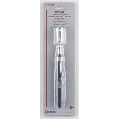Eclipse 3kg Lift Capacity Magnetic Pick Up Tool Extendable Pick Up Tool, 810 mm Stainless Steel With PVC Handle