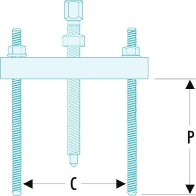 Facom Hydraulic Bearing Puller, 25 → 100 mm Capacity, 1t Force