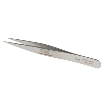 RS PRO 90 mm, Stainless Steel, Tweezers