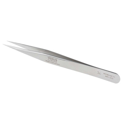 RS PRO 110 mm, Stainless Steel, Short, Tweezers