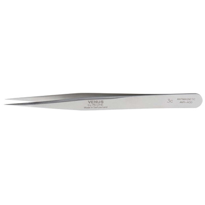 RS PRO 110 mm, Stainless Steel, Short, Tweezers