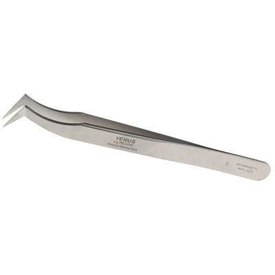 RS PRO 115 mm, Stainless Steel, Hook, Tweezers