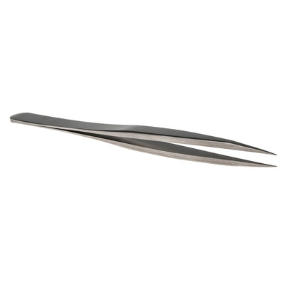 RS PRO 120 mm, Stainless Steel, Strong, Tweezers