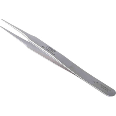 RS PRO 120 mm, Stainless Steel, Flat; Rounded, Tweezers