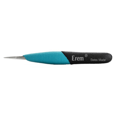 Weller Erem 120 mm, Stainless Steel, Inside Serrated, ESD Tweezers