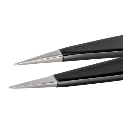ideal-tek 120 mm, Polyester (Handle), Stainless Steel (Body), Flat, ESD Tweezers