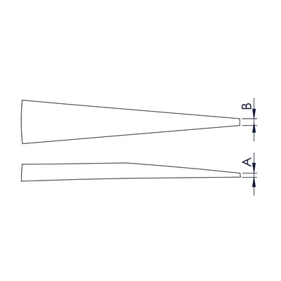 ideal-tek 120 mm, Polyester (Handle), Stainless Steel (Body), Flat, ESD Tweezers