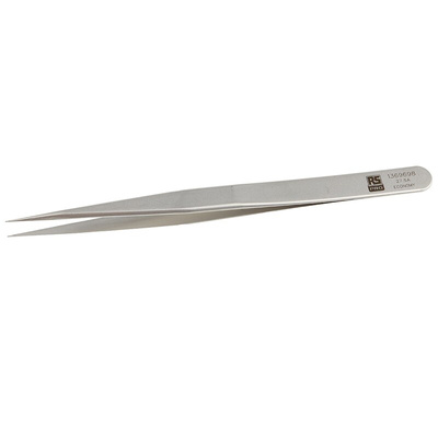 RS PRO 135 mm, Stainless Steel, Very Sharp, Tweezers